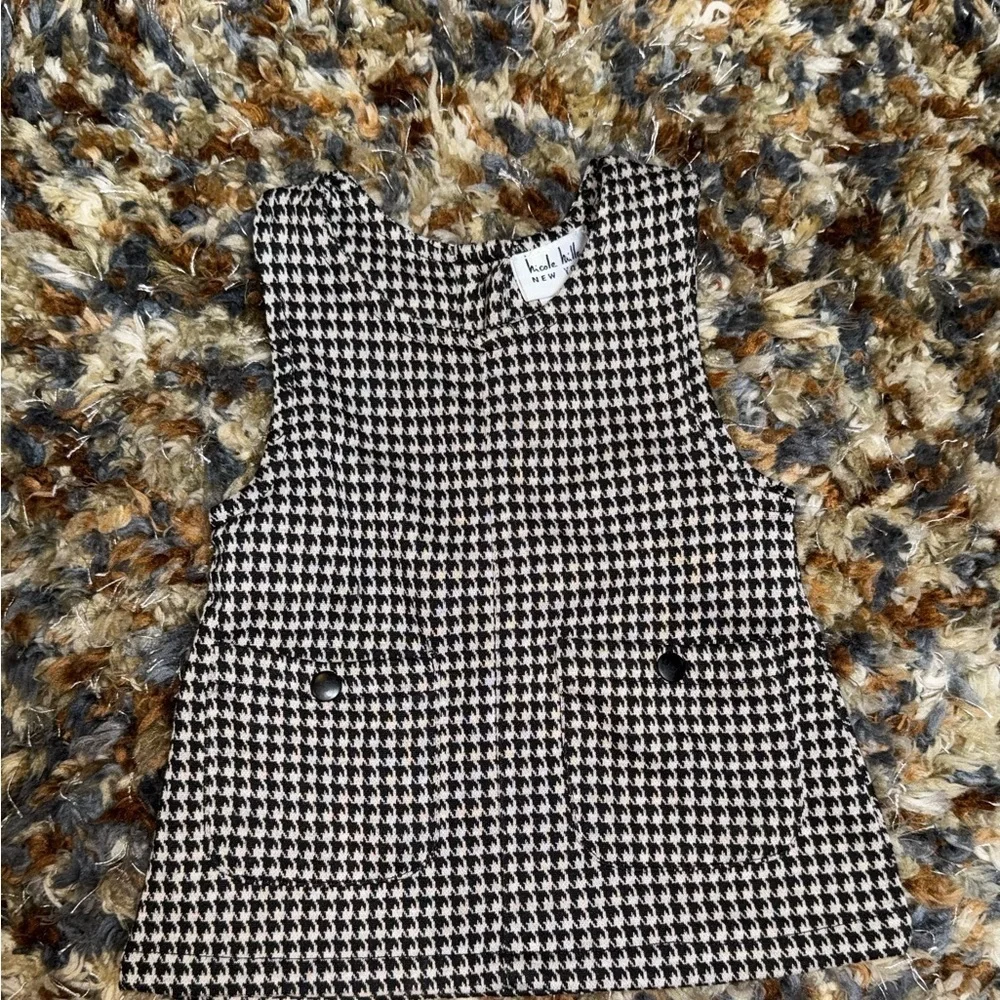 Nicole Miller New York houndstooth baby dress 0–3M classic black white
